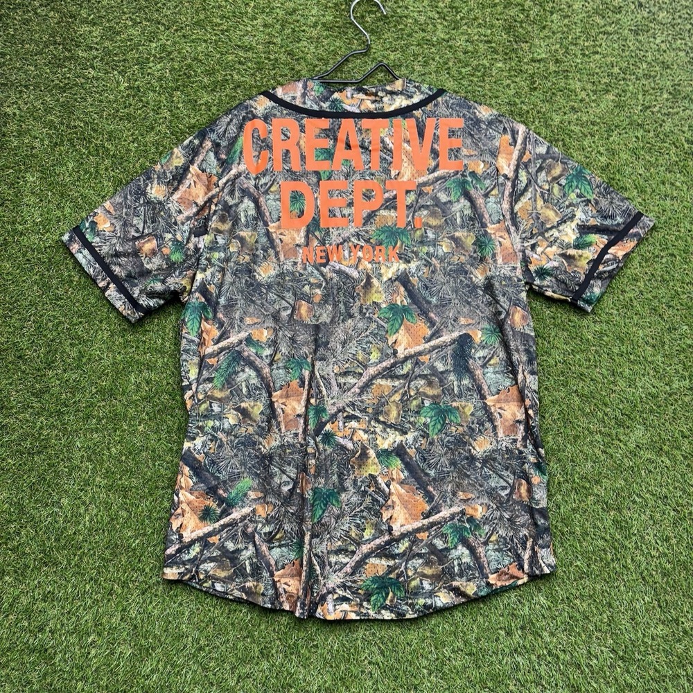 G Star Raw Camo Jersey Shirt Mens XL Short Sleeve Button Up AOP Creative Dept.